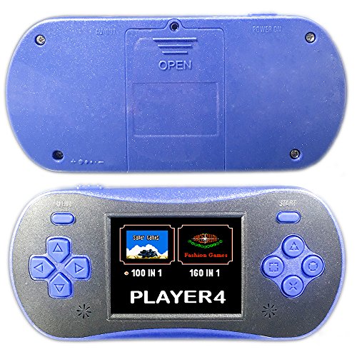JJFUN RS-16 Handheld Game Console for Kids, 2.5" 12-Bit LCD Portable Video Games Device, Pocket Handhold Game Player with 260 Interesting Games –Purple