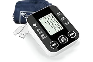 ZIQING Upper Arm Blood Pressure Monitor Premium Blood Pressure Machine Automatic Arm BP Machine - Cuff 8.7''-12.6'', 100 Memory Sets