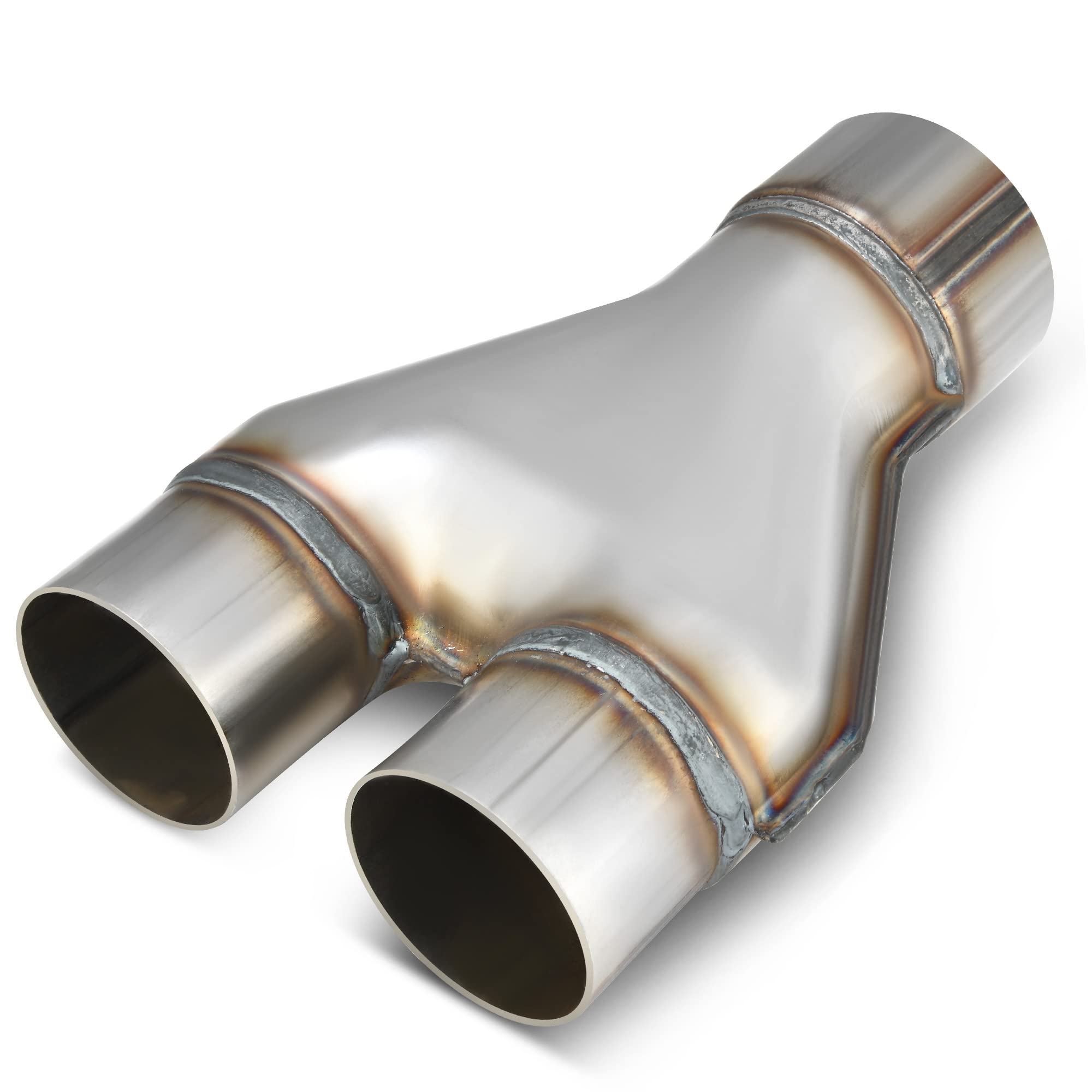 Photo 1 of AUTOSAVER88 Stainless Steel 3 Inch Exhaust Y Pipe, 3" Single to 2.5" Dual Exhaust Adapter Connector, 10" Overall Length, Universal 3 Inch Y-pipe, Weld-on