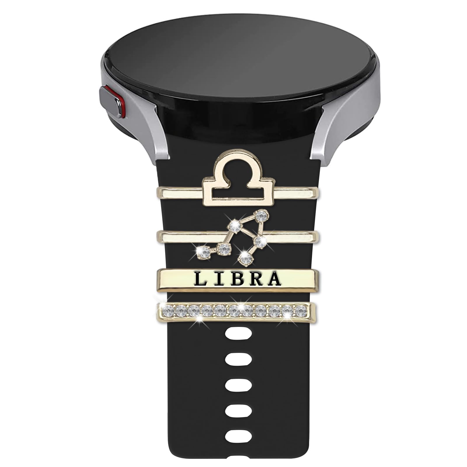 Photo 1 of YeeCASE Band for Samsung Galaxy Watch Ultra & 7 & 6 & 5 & 4 with Constellations Charms, Silicone Band with Charms Accessories for Watch 7/6/5 Pro/Watch 4 Classic 47mm 46mm 44mm 43mm 42mm 40mm
