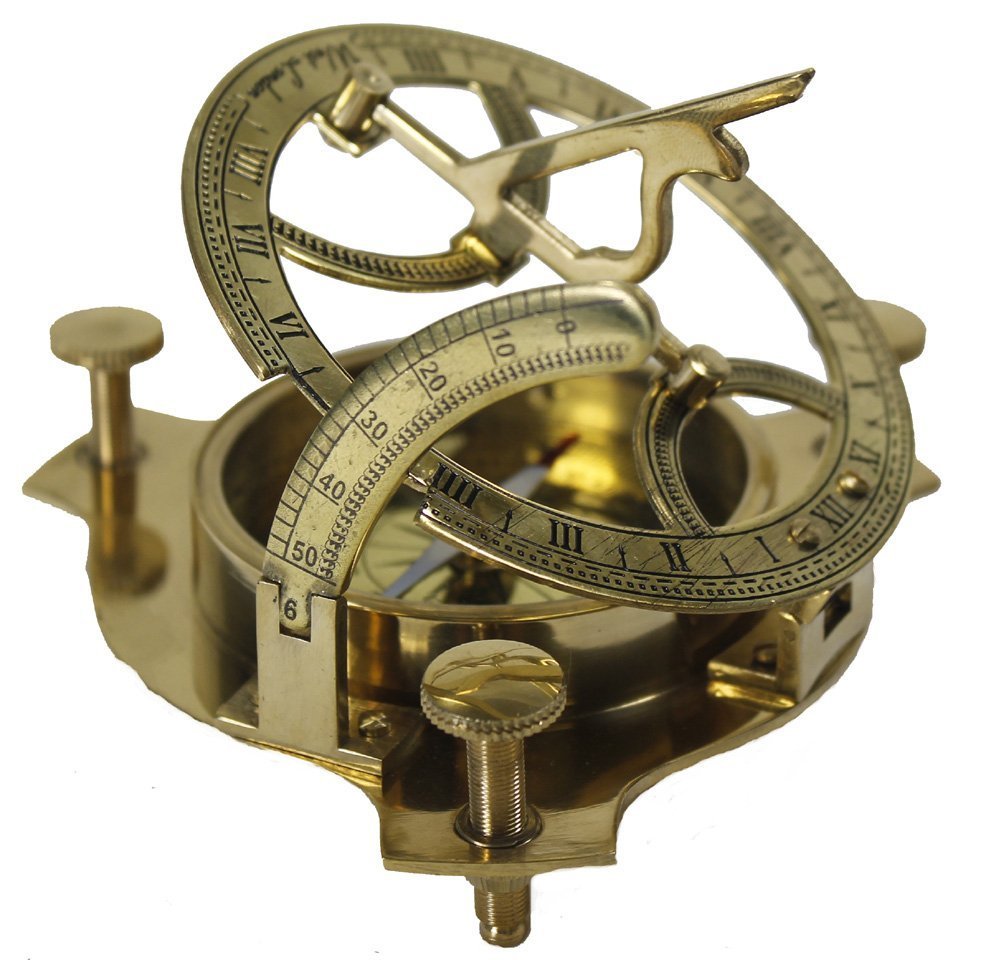 Zap Impex ® Brass Functional Sundial Compass 4 inch