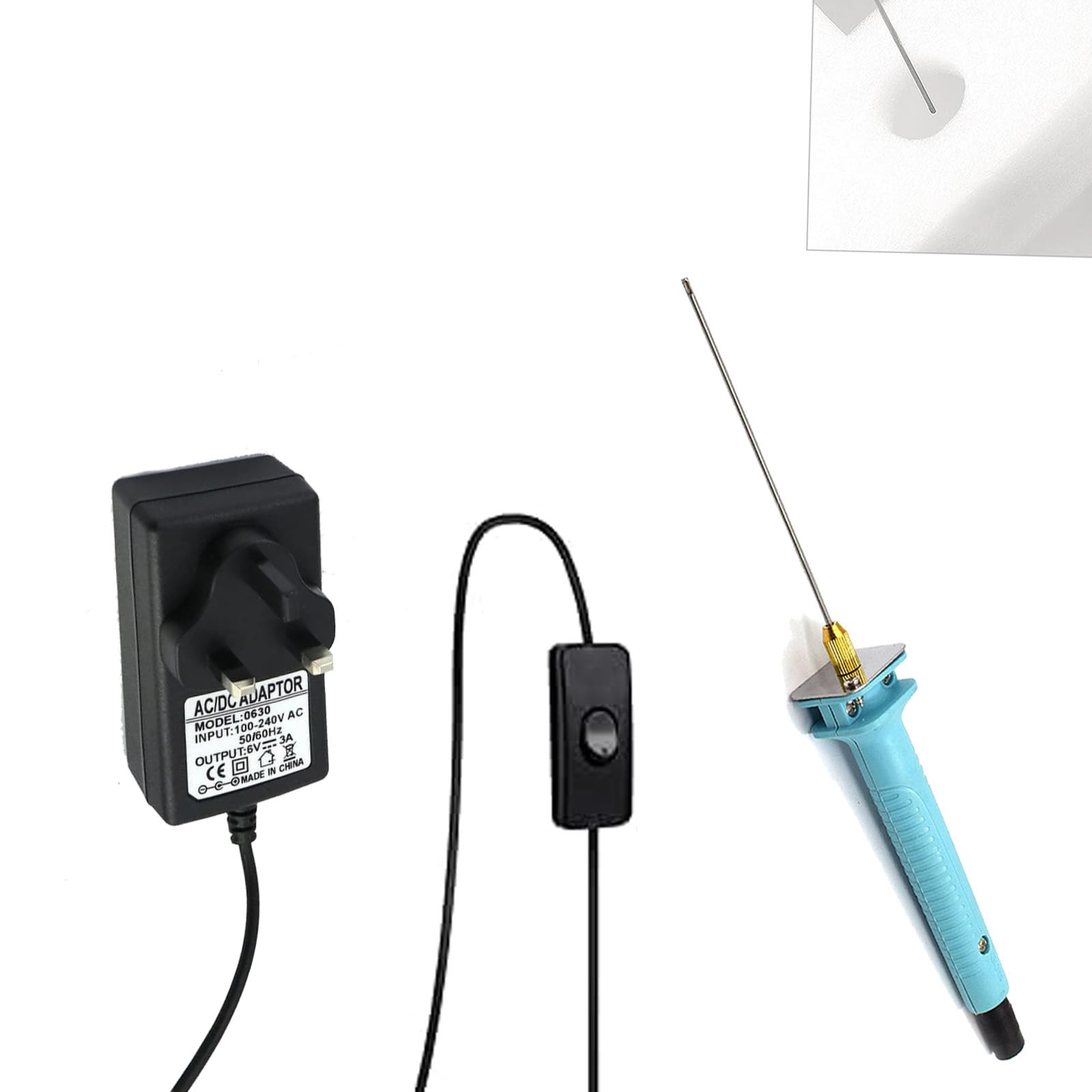 ieron Hot Wire Cutter, 10cm Styrofoam Cutting Pen 6V 3A Hot Wire Pen, Foam Cutter for Amateur DIY, Art Making, Foam-UK