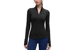 CRZ YOGA Butterluxe Womens Full Zip Workout Jackets Slim Fit Track Athletic Tops with Thumb Holes