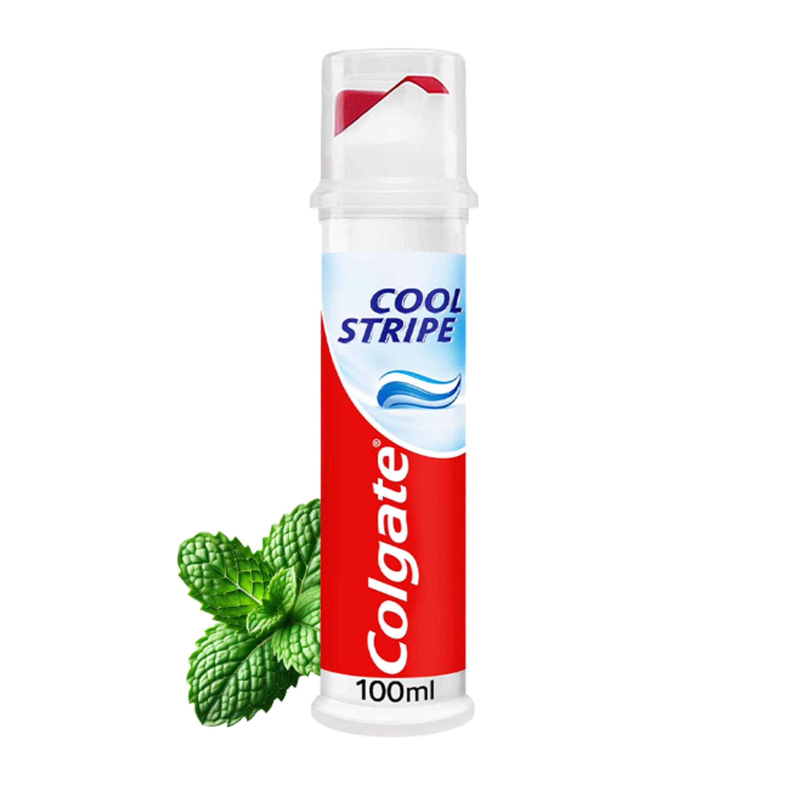 Colgate Cool Stripe Toothpaste Pump 100 ml - Cavity Protection - Strengthens Teeth - Freshens Breath - Fights Cavities - Fluoride Toothpaste โ image 1