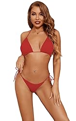 Dadress Women's Halter Bikini Sets Spaghetti Strap
