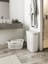 Curver 60 L Infinity Dots Laundry Box White Recycled Plastic 43.7 x 35.1 x 60.2 view 4