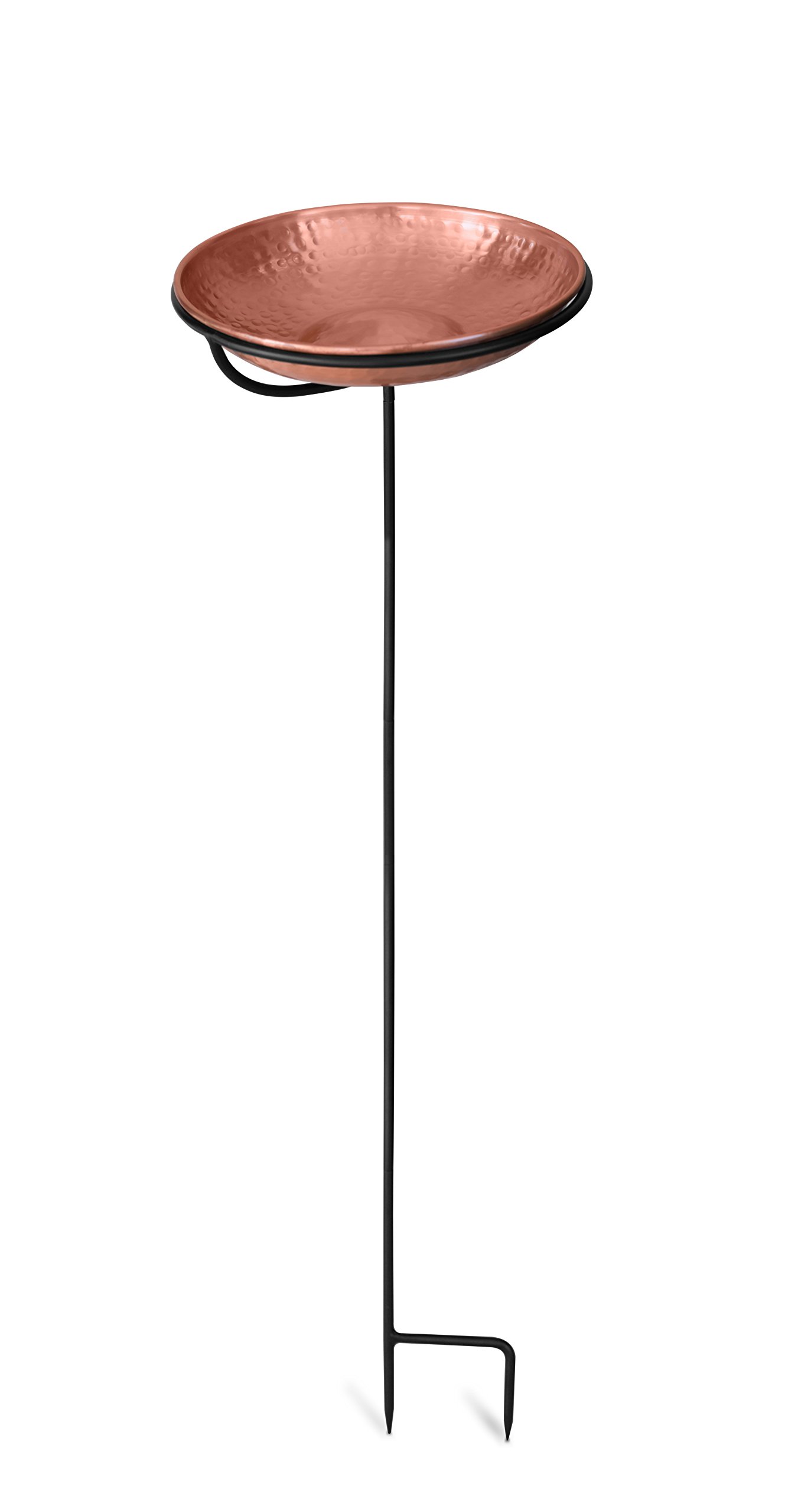 Monarch Pure Copper Bird Bath / Feeder with 34 inch Iron Stand