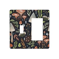 Boho Mushroom Forests 2 Gang Single Toggle Rocker