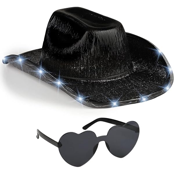 7987 Glitter Cowgirl Hat With Heart Sunglasses Body Glitter Face Glitter SHENYI Glitter Cowgirl Hat with Heart Sunglasses Morocco | Ubuy main image 2