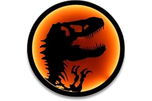 UKONIC Jurassic Park T-Rex Logo LED Wall Light Sign | Ready To Hang Wall Decor Artwork, Trendy Living Room Essentials, Home Decor Accent | Dinosaur Toys, Gifts And Collectibles | 12 Inches Tall