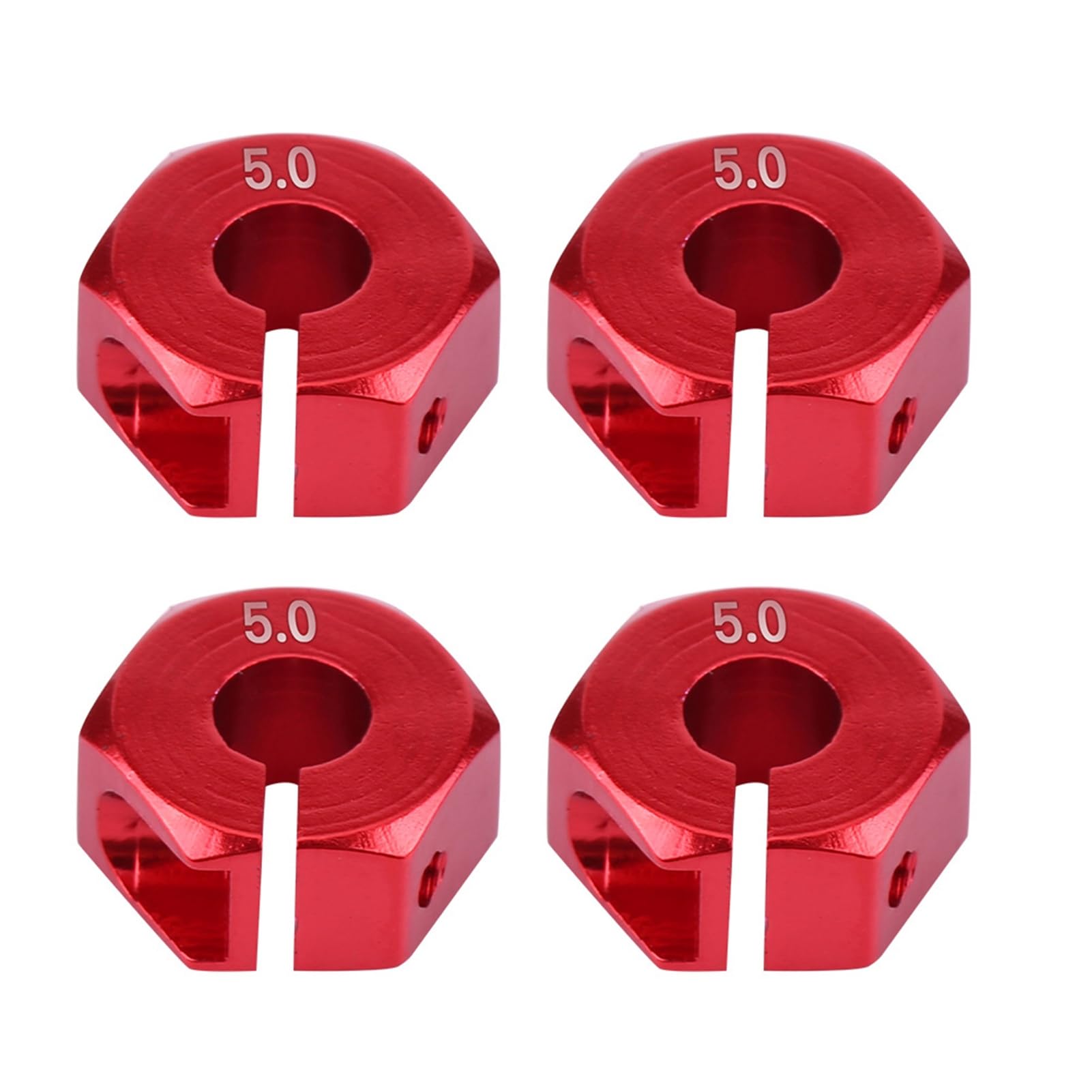 Wheel Hex Hub Adapters, 12mm Universal Wheel Hex Hub Adapter for HSP Sakura 1/10 Scale RC Car(5.0MM Red)