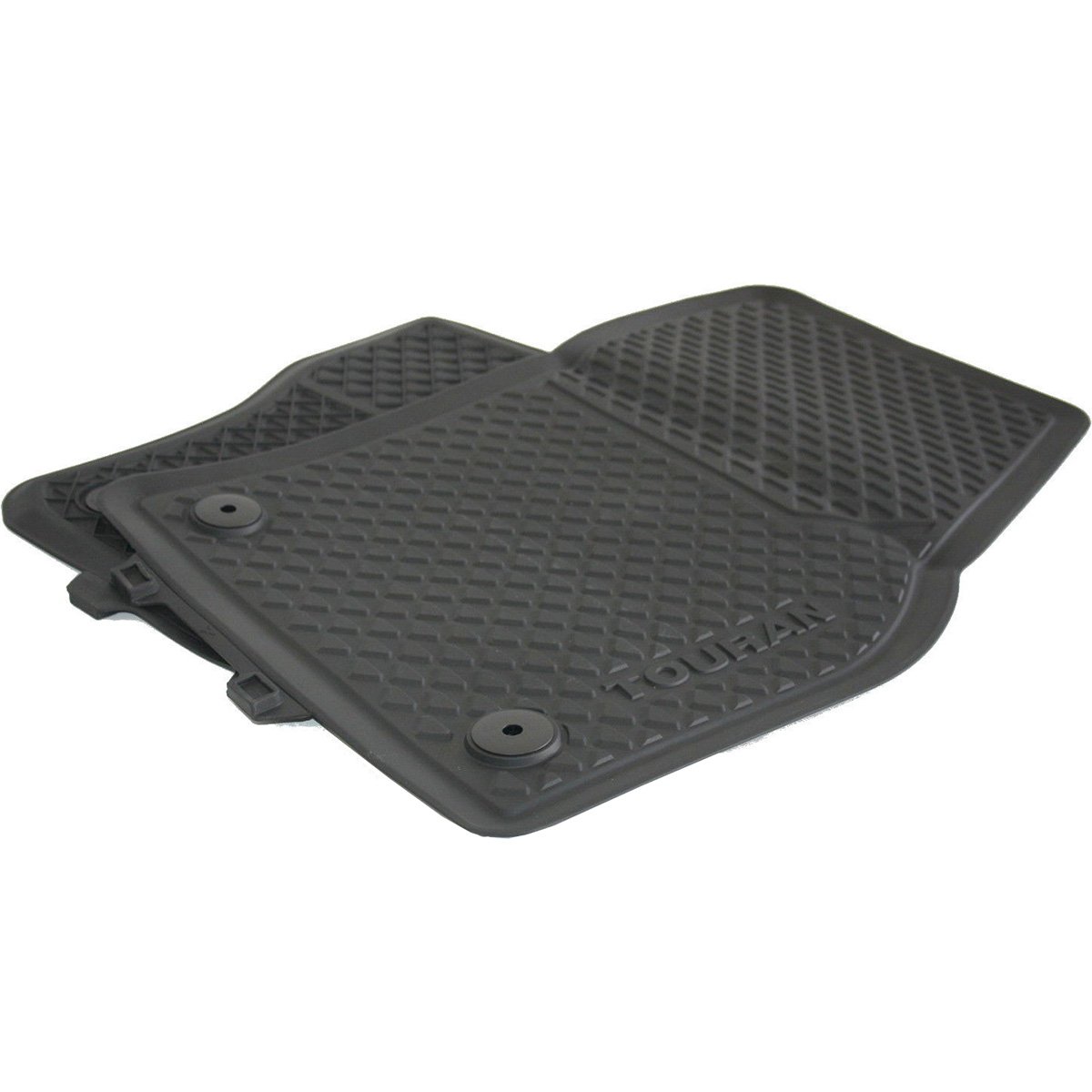 Volkswagen Rubber Fuãÿ Mats Original VW Touran Front Titanium All Weather Mats
