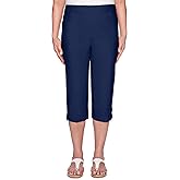 Alfred Dunner Womens Womens Plus-Size Allure Clam Digger Capri