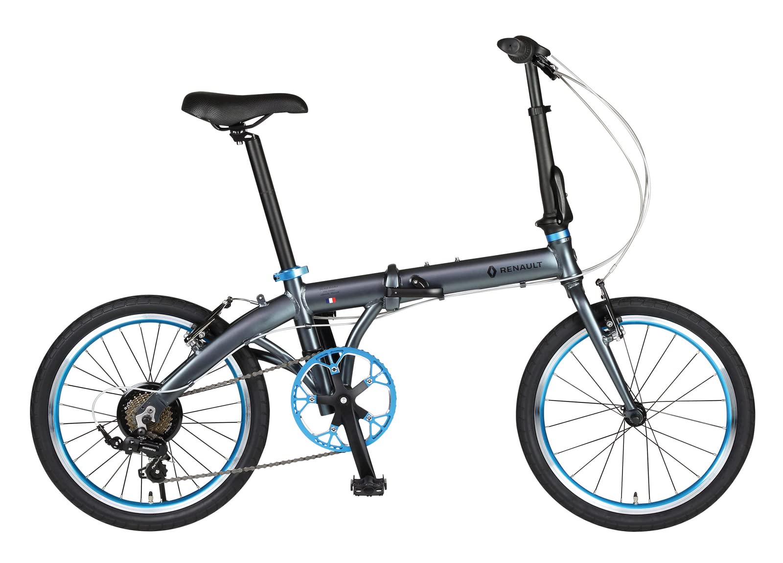 Renault RENAULT(ルノー) LIGHT10 AL-FDB207 グレー 軽量アルミフレーム 20インチ シマノ7段変速 折りたたみ自転車 大型クランク52T採用 10.8kg 11280商品画像