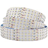 Quad Row Flexible LED Strip Lights, High CRI 95 DC24V 3528SMD 480LEDs/m 2,880Lumens/m- Super Bright LED Tape Lights for Photographic Lighting (Daylight White 6500K 3.28Ft/1M Non-Waterproof)