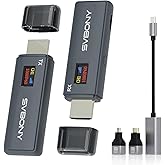 SVBONY Wireless HDMI Transmitter and Receiver, 5.8G LED Display Transmitter,1080P/60Hz Ultra HD Video Output, Plug and Play Wireless HDMI Extender for Streaming Video/PC/Projector/TV Box/Camera