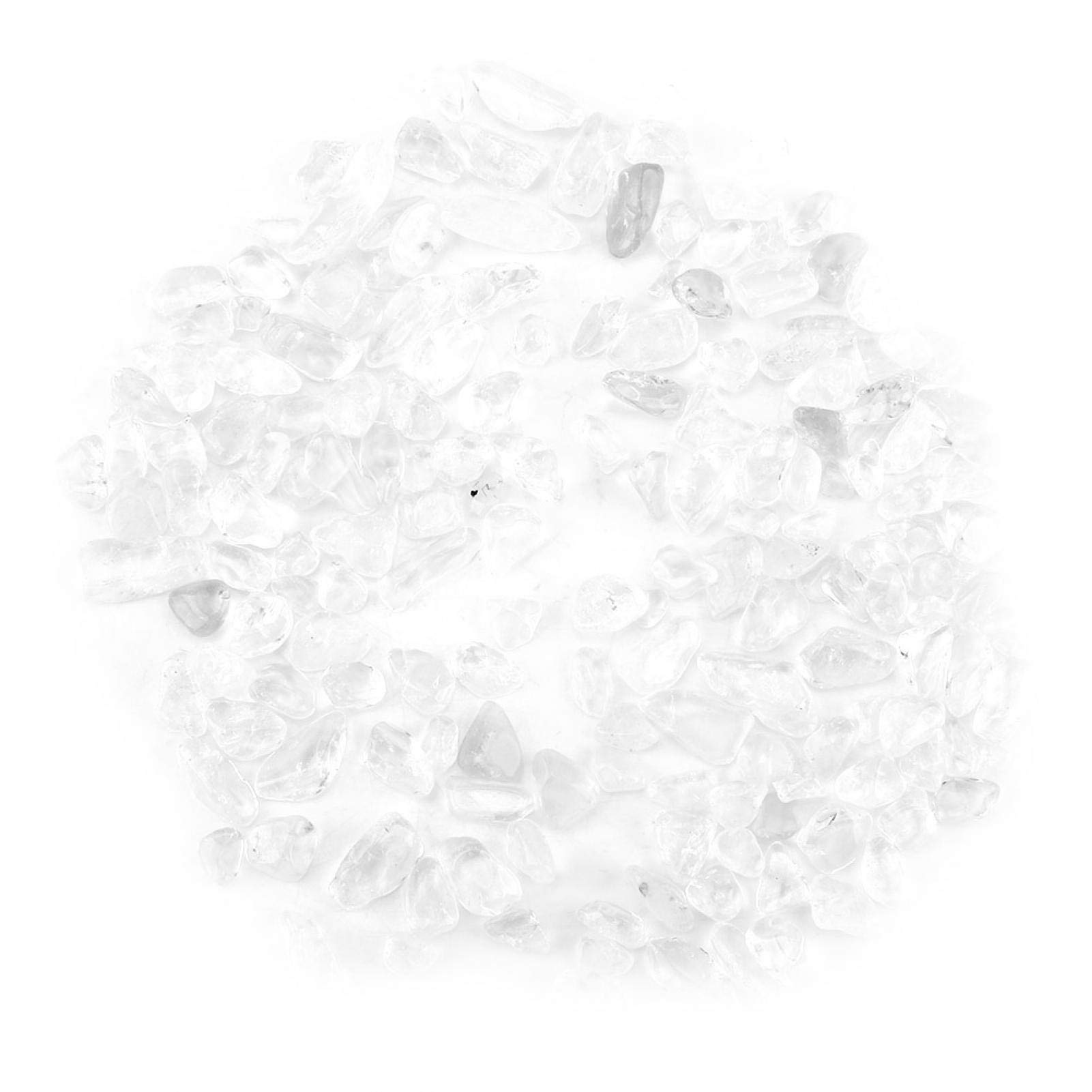 Raguso Small Crystal Tumbled Stone Chips Crushed Natural Crystal Quartz Pieces for Healing Home Fish Tank Flowerpot Decoration(White) Daily decoration