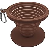 Collapsible Coffee Dripper Pour Over Coffee Filter, Coffee Maker,Paperless BPA Free Silicone Coffee Filter with Lid Seal,Dish