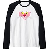 Pink Panther Face Raglan Baseball Tee