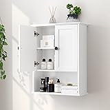 OONNEE White Bathroom Wall Cabinet 24x30 Inch Over