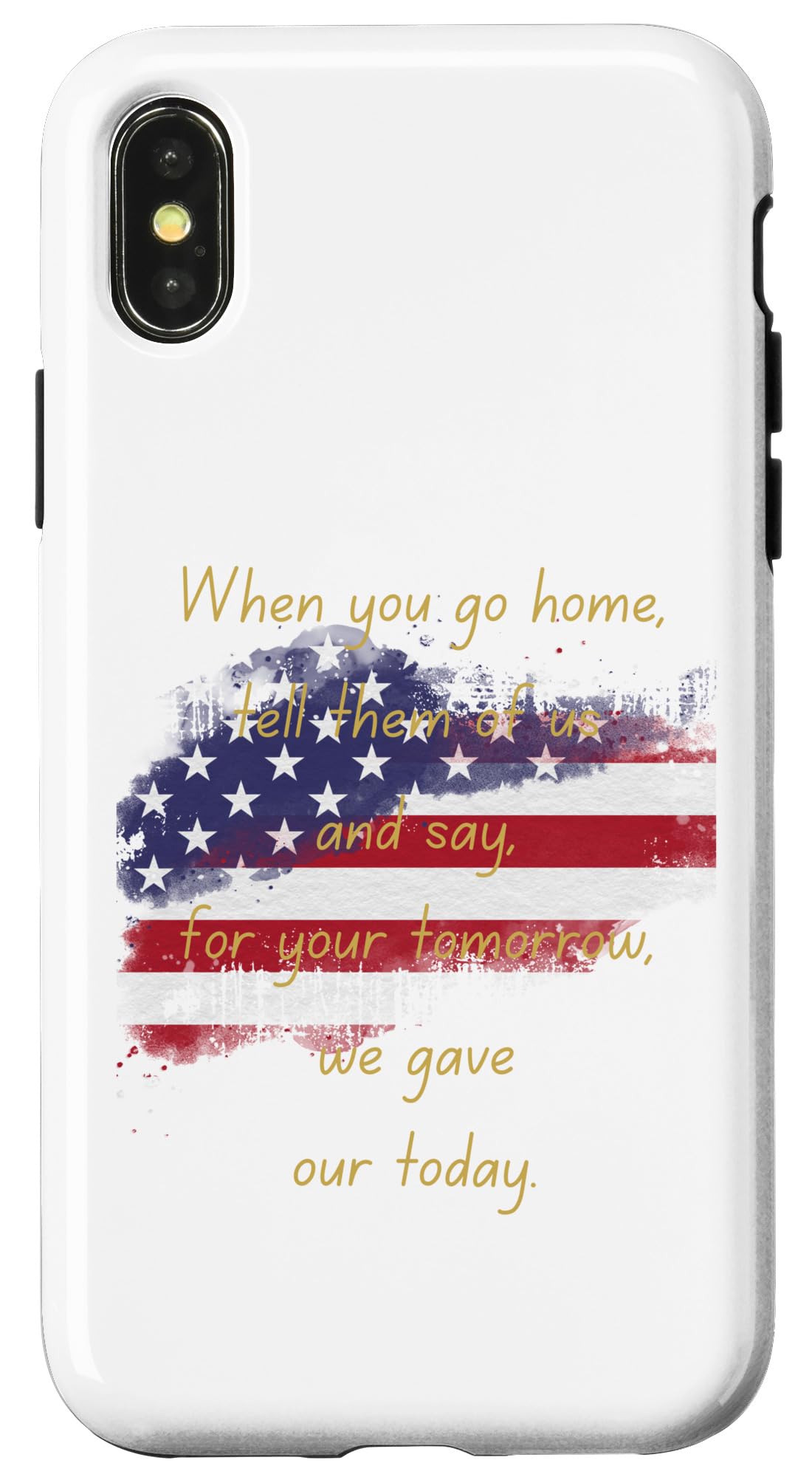 iPhone X/XS Commemorating 80 Years, D-Day: Honouring Veterans USA Flag Case