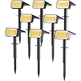 Fabrito Solar Spot Lights Outdoor 8 Pack, [108Leds, 4 Modes] Auto On/Off Spotlights, IP67 Waterproof Landscape Lights for Tree, Yard, Patio, Pool, Pathway, Driveway, Warm White
