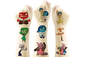 20pcs Inside Out Temporary Tattoo Stickers for Birthday Party Supplies Favors Gifts(5 x 5cm)