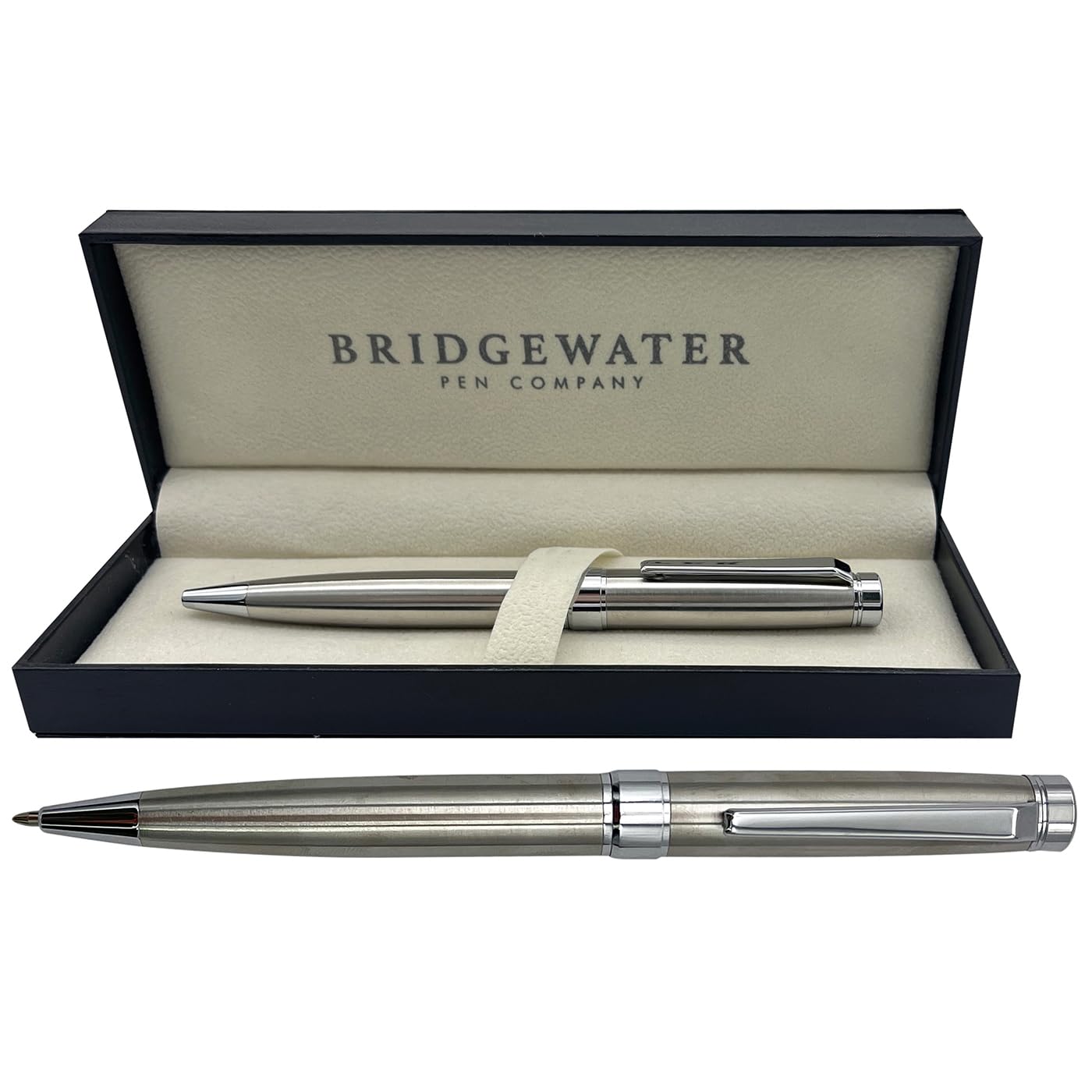 Bridgewater Pen Company Executive Ball Point Pen Collection, Boxed & Sleeved (Galway, Chrome) — image 1