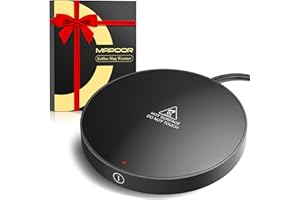 ZUKBEN Coffee Mug Warmer for Desk, Coffee Mug Warmer with Auto Shut Off, Smart Coffee Cup Warmer with 3 Temp Settings, Electric Candle Warmer Plate, Waterproof Coffee Mug Warmer for Office, Christmas Day