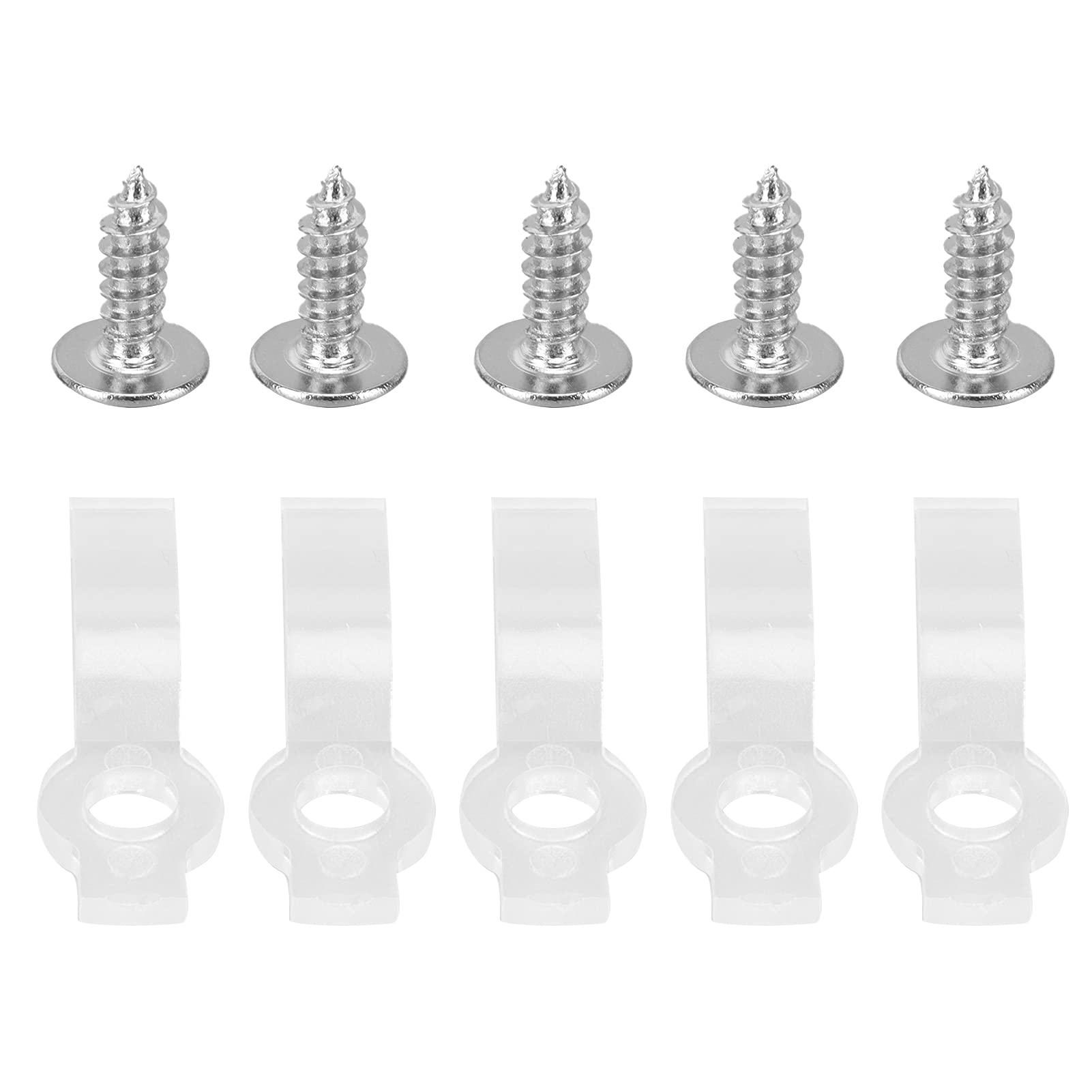 LED Strip Clips,100 Pack Clear Led Strip Light Clips LED Strip Light Mounting Brackets with Screws Fixing Fastener 2.3 cm/0.9 in for 3528/5050/5630/3014 RGB LED Strip Lights