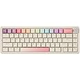 YUNZII B68 Wireless Mechanical Keyboard,Tri-Mode BT5.0/2.4GHz/USB-C Hot Swappable Gasket Creamy Keyboard, RGB Backlit NKRO, C