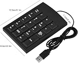 Liukouu USB Numeric Keypad Mini 19-Key Keyboard for Laptop PC Black view 6
