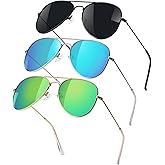 SEKKAF Polarized Aviator Sunglasses for Boys Girls Classic Lightweight Metal Frame Sun Glasses UV400 Protection Lens