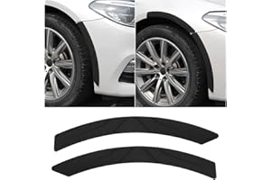 BESULEN 2PCS Car Wheel Tire Eyebrow Strips, Auto Fender Flare Arch Lip Trim Strips, Silicone Anti Collision Self Adhesive Protector Sticker for Auto Body Edge, Universal Car Accessories (Black)