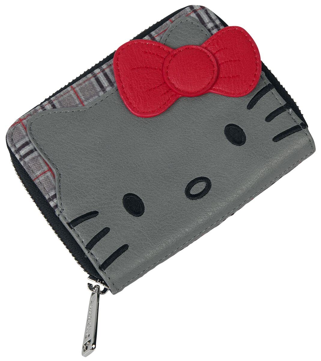 Hello Kitty Loungefly Women Wallet Grey, Faux Leather,