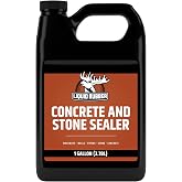 Liquid Rubber Concrete &amp; Stone Sealer, Clear, Waterproof, Satin, 1 Gallon | Natural Look, UV Resistant - Protects Driveways, Patios, Pavers, Walkways &amp; Masonry from Rain, Snow &amp; Salt