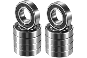 DEEG 10 Pack 6901-2RS Deep Groove Ball Bearing Double Sealed 1180901, 12mm x 24mm x 6mm Carbon Steel Bearings Replace for HPI B089, Losi LOSB5973…