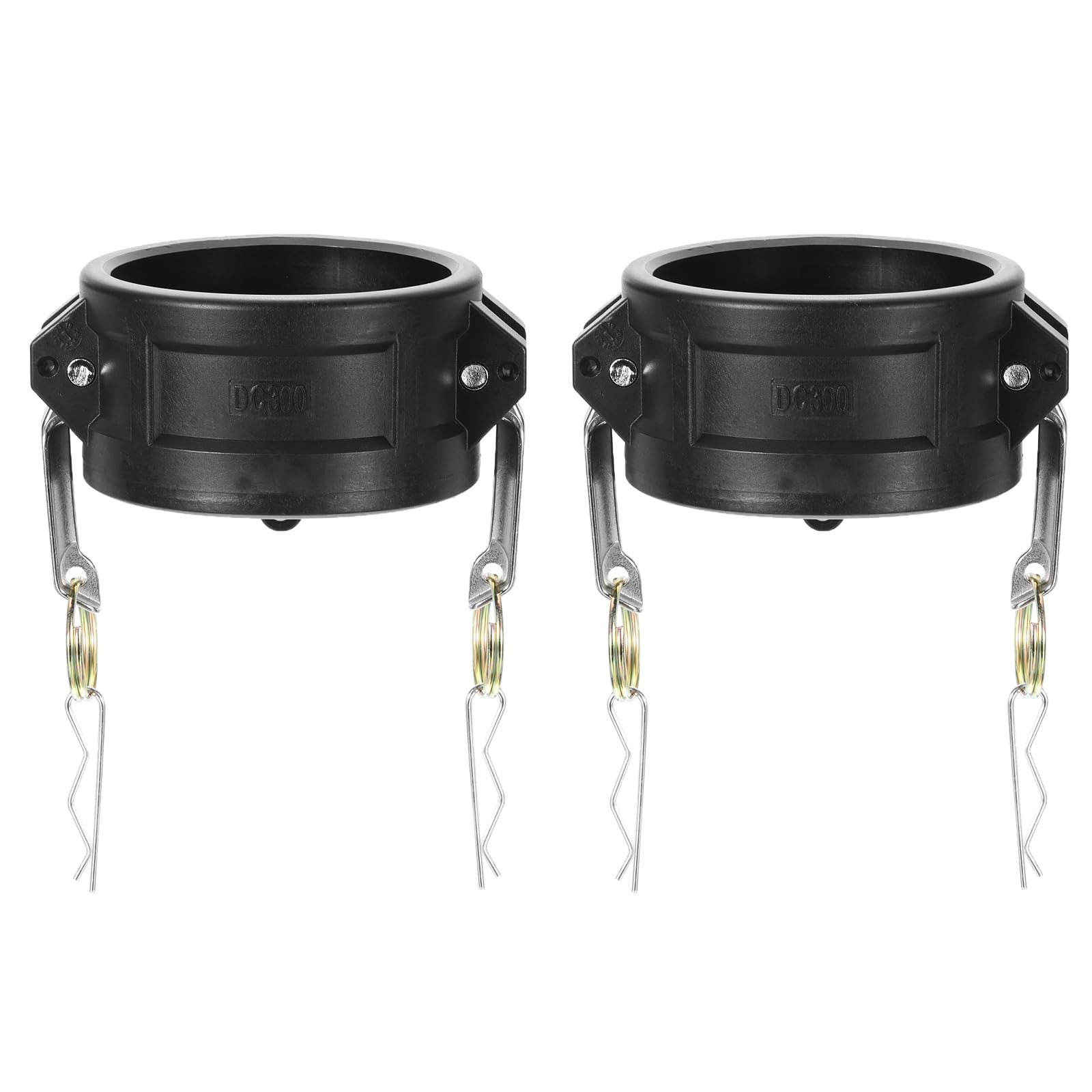 PATIKIL Poly Cam Lock Fittings, 2 Pcs 3" Part DC Dust Cap Cam Groove Hose Fittings Polypropylene Cam Lock Fittings, Black