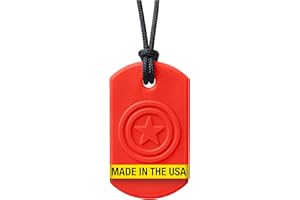 ARK THERAPEUTIC ARK Super Star, Chew Necklaces for Sensory Kids and Adults, Oral Fidget for Autism, ADHD, SPD, Anxiety, Medical-Grade Sensory Chew Necklace, Standard, Softest, Red