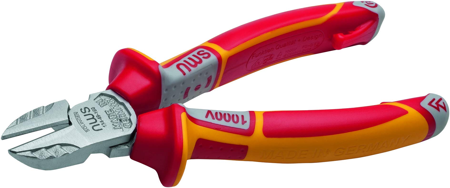 Nws 134-49-VDE-180-SB N134-49-VDE-180-SB Number 134-49 VDE Side Cutter, Red/Yellow, 180 mm