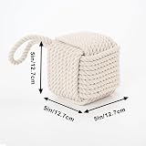 Marwood Nautical Rope Knot Door Stop Beige 2kg 13cm Square Sailor Knot view 3
