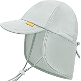 Adjustable Baby Sun Hats with UPF50+ & Neck Flap Protection - Perfect Swim & Play Toddler Hat for Girls & Boys