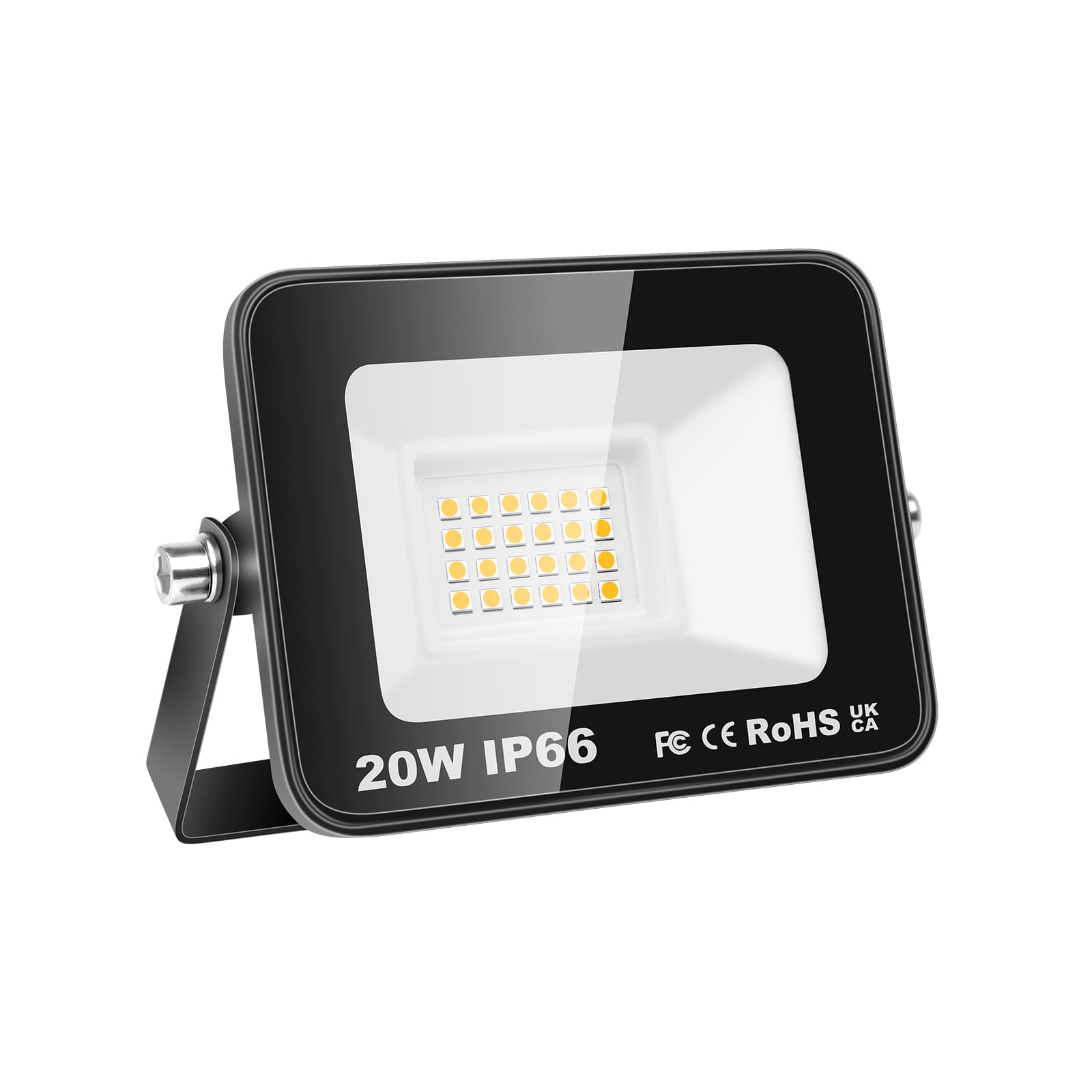 Willpower LED Security Lights Outdoor 20W 2000LM LED Floodlights IP66 Waterproof Warm White 3000K 85V-265V Wall Light for Garden Backyard Garage Back Door Yard Lawn Court Patio