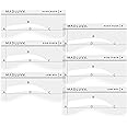 MADLUVV Eyebrow Shaper Stencils, Reusable Brow Mapping Template for PMU Professionals, Semi-Permanent Makeup Mapping, 6 Stencils (3 Stencil Shapes in Both Petite and Regular Sizes) - On The DL Set