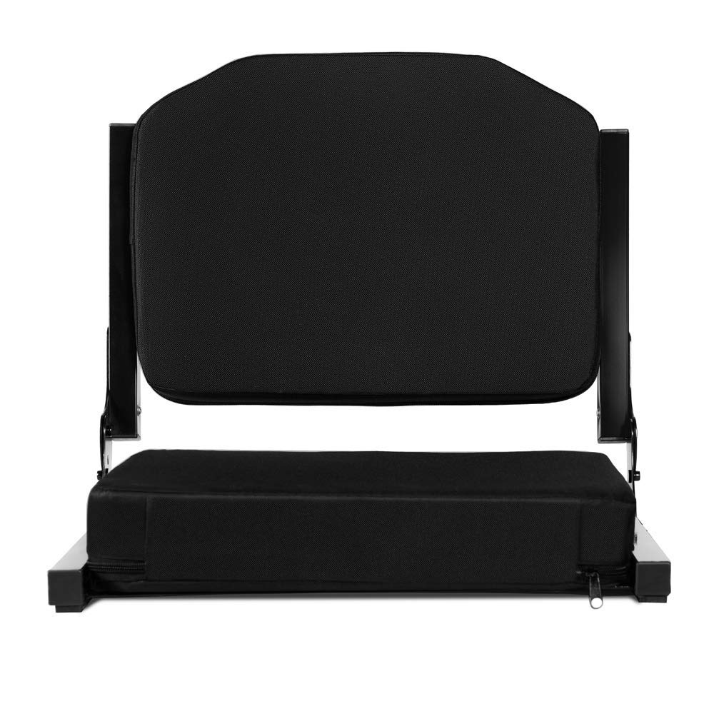 Jauntis Stadium Seats for Bleachers, Bleacher Seats with Ultra Padded Comfy Foam Backs and Cushion, Wide Portable Stadium Chairs with Back Support and Shoulder Strap