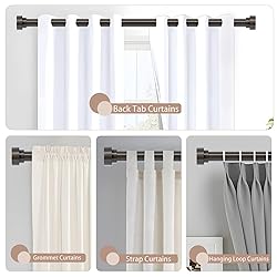 HEI! DEAR Bronze Curtain Rods 48 to 84