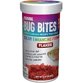 Fluval Bug Bites Color Enhancing Fish Food for Tropical Fish, 3.17oz, Brown | Flakes for Small to Medium Sized Fish, A7348