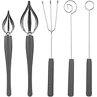 2 pcs Drawing Decorating Spoon Set,3 Pcs Candy Dipping Tools Chocolate Dipping Fork Spoons Set Stainless Steel Chief Art Penc