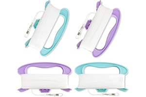 HONBO Kite Handle with String for Kids and Adults, Kite Winder with Non-Slip Grip, Durable Nylon Reel for Different Sizes of Kites, Easy to Use, New Macaron Colors (4 Pack)