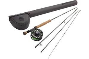 Redington Wrangler Fly Fishing Kit, Medium Fast Action Rod, Crosswater Reel, Fly Line, Leader, & Carrying Case